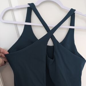 Spanx Crystal Teal Contour Crossback Shelf Tank